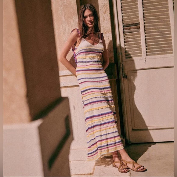 Sezane Dresses & Skirts - Sezane Marla Dress Striped Multicolor Maxi Dress